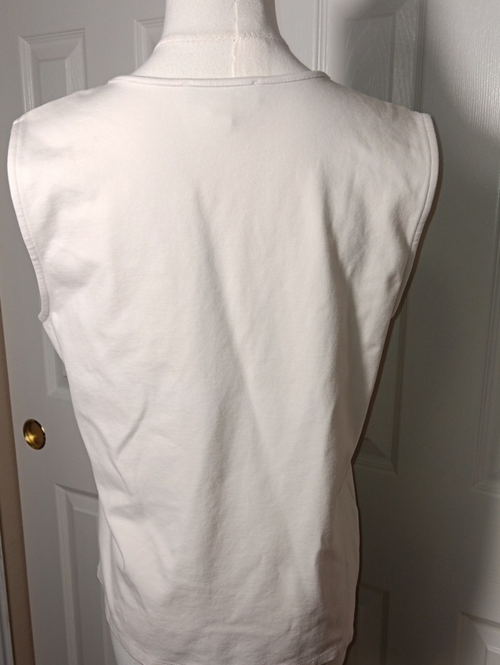 Nine West Ivory Asymmetrical Cutout Sleeveless Tank - Picture 6 of 13